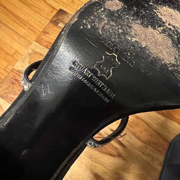 Vera Wang crystal leather heeled sandals size 9 - Picture 5 of 8